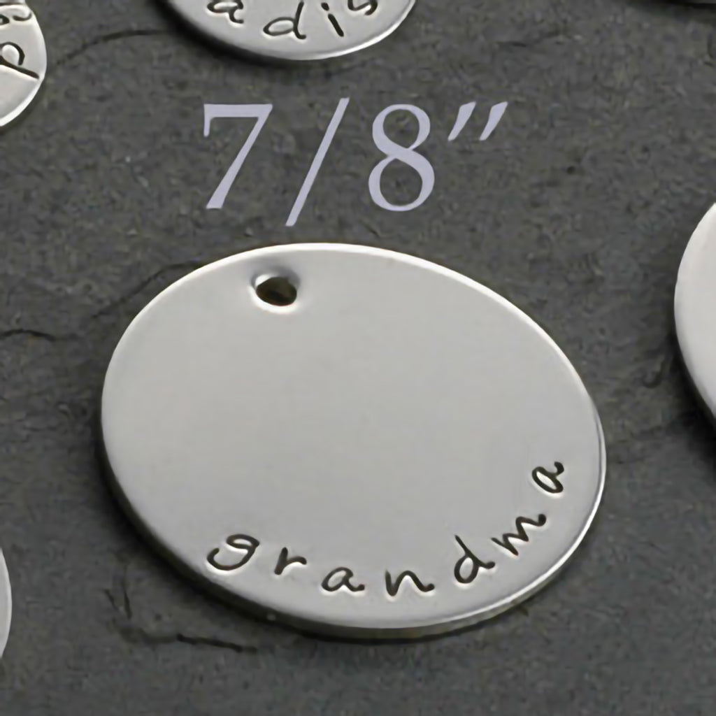 Add a Charm - 7/8 inch sterling silver round disc