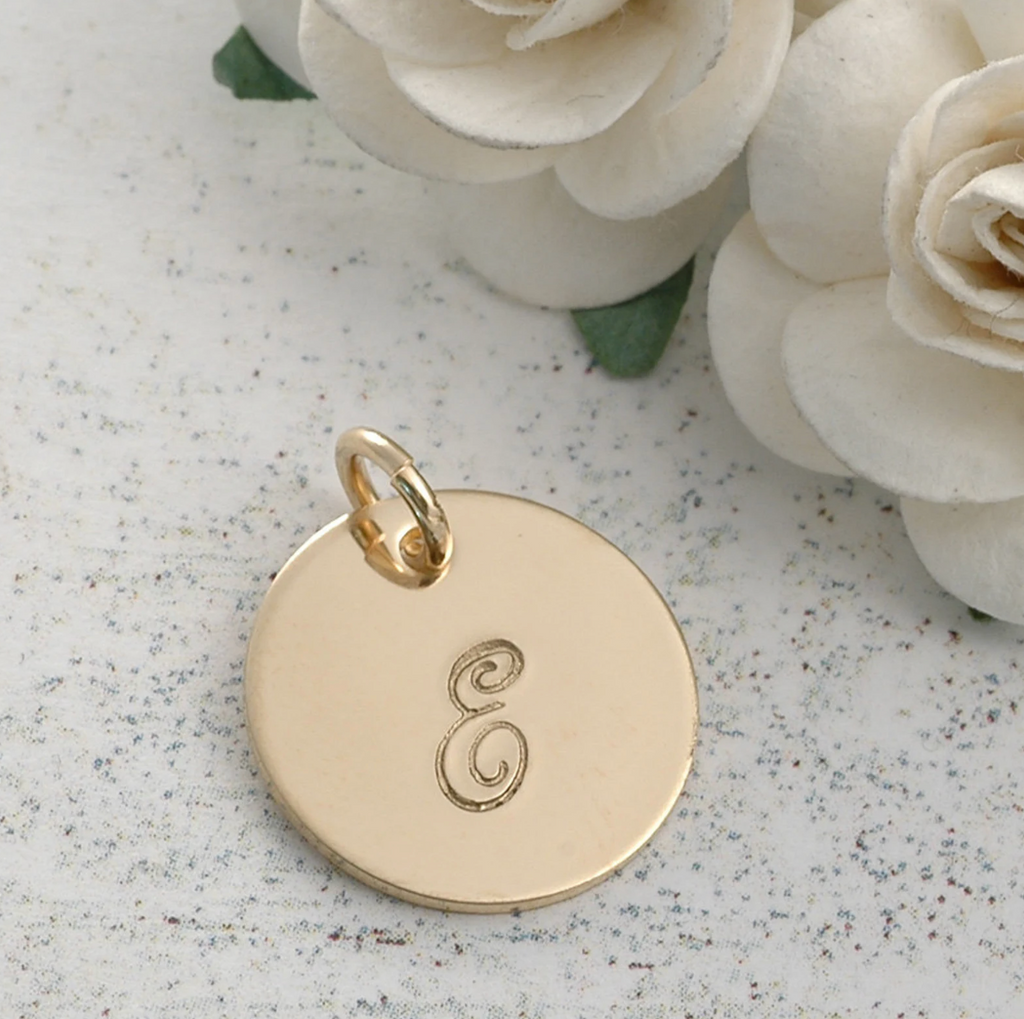 14K Gold-Filled 5/8" round disc - Custom Personalized charm