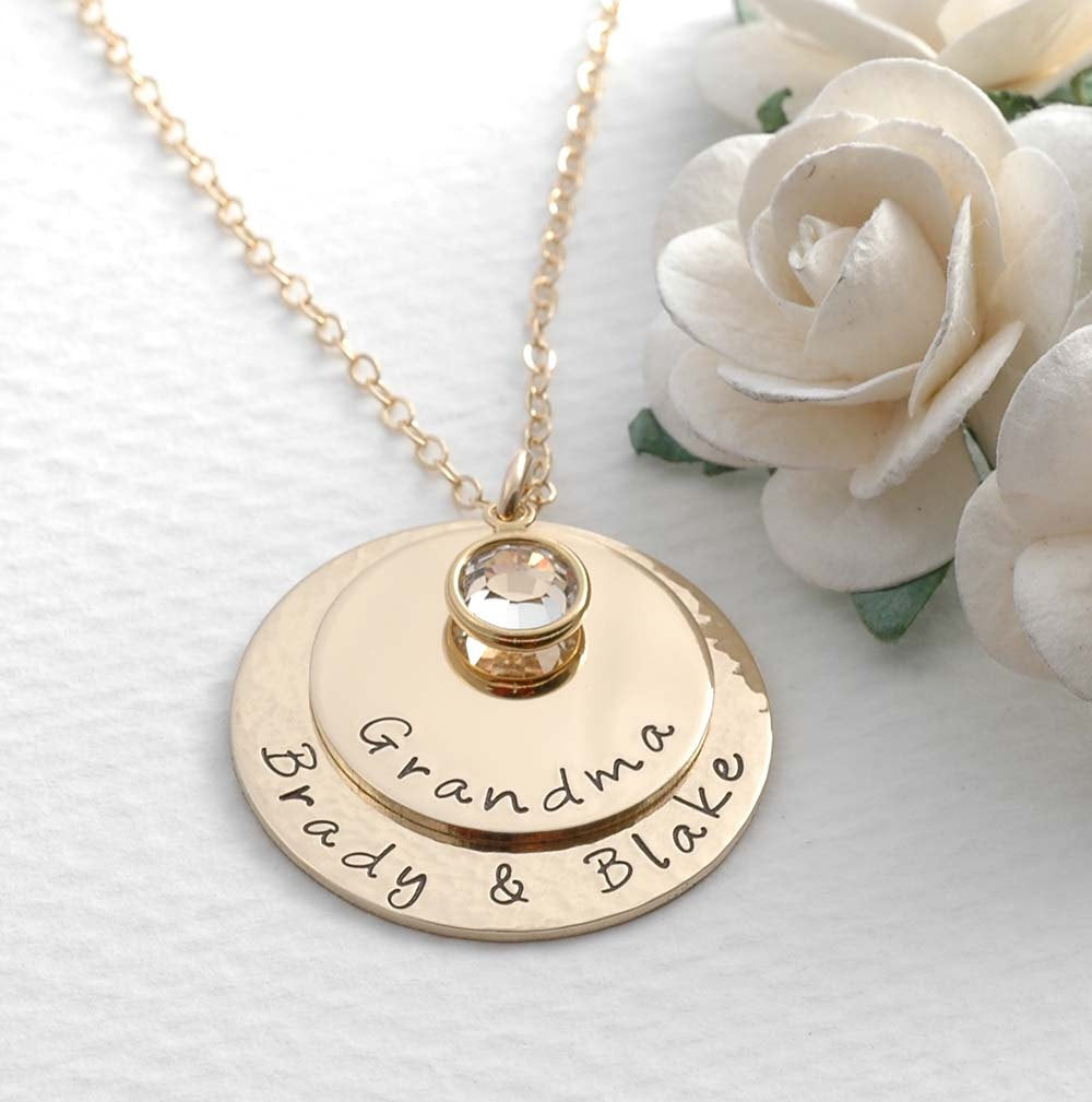14K Gold-Filled 1" round disc - Custom Personalized one inch charm