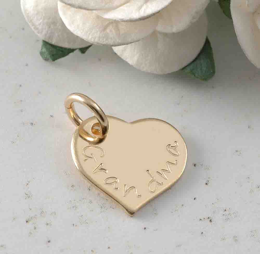 14K Gold-Filled 1/2" heart disc - half inch