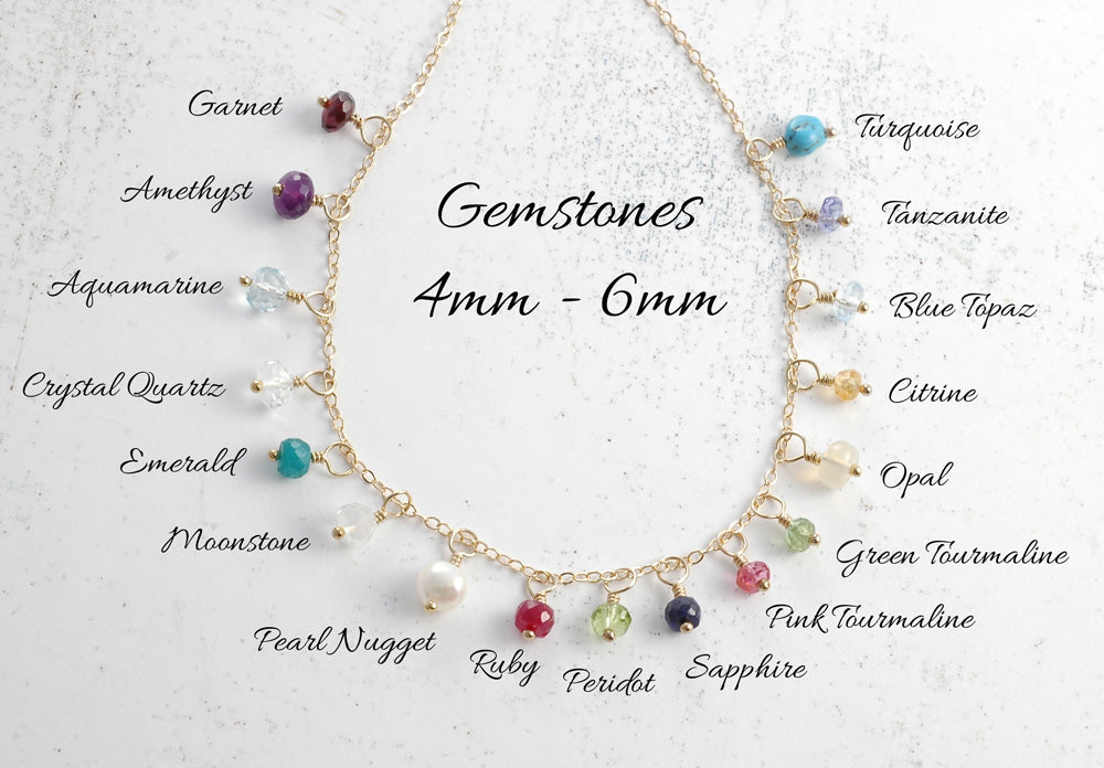 Gemstone Birthstone - wire wrapped