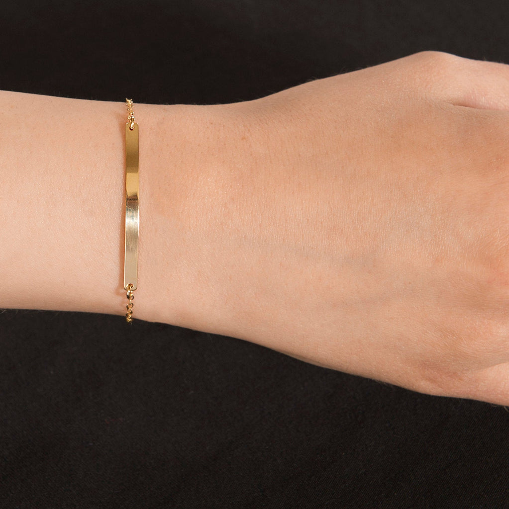 Bar Bracelet, Delicate gold bar bracelet, Smooth Narrow bar bracelet, 14K Gold Filled, Sterling Silver, or Rose Gold Filled
